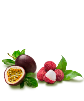 Fruit de la passion et letchis