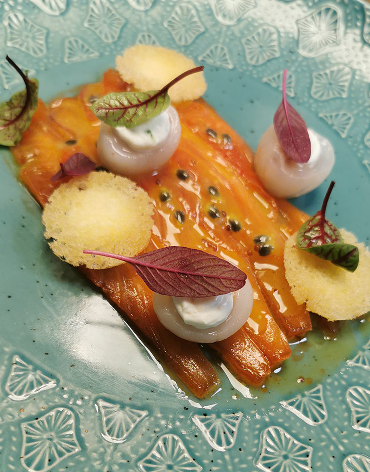 Gravelax de saumon aux fruits de la passion